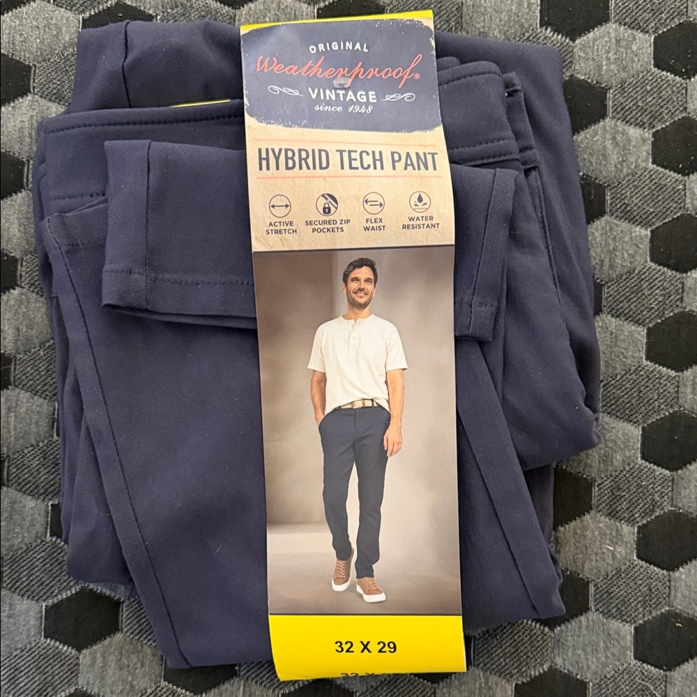 Weatherproof Men's Dark Blue Hybrid Tech Chinos